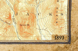 1893 Map of Mount Washington New Hampshire