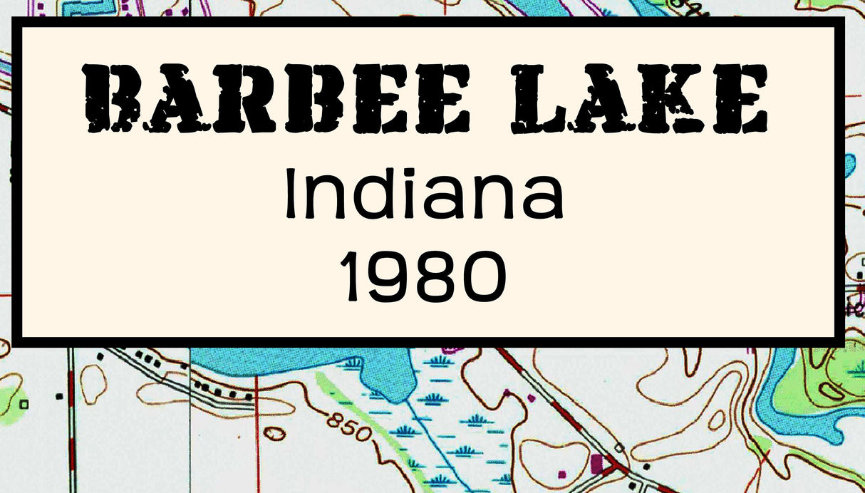 1980 Map of Barbee Lake Indiana