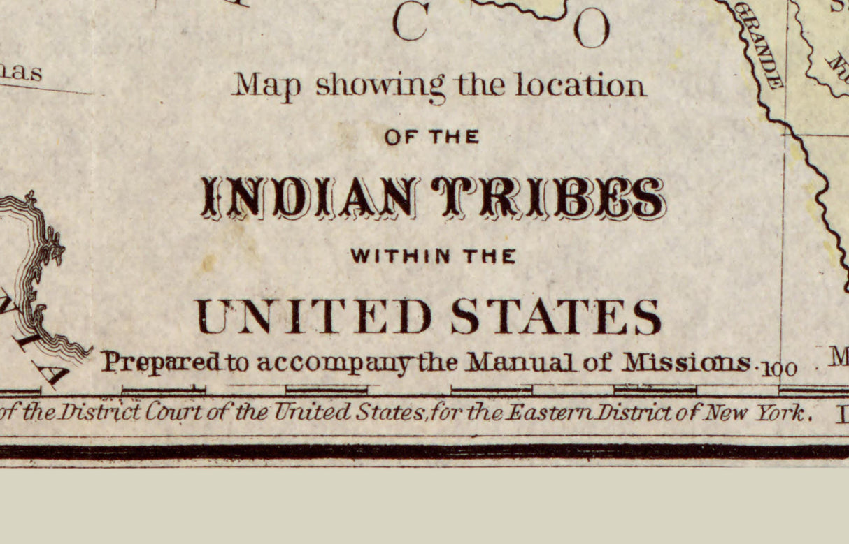 1868 Map of Indian Tribes in the United States