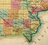 1845 Map of Iowa