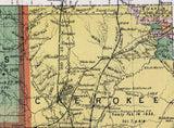 1892 Map of the Indian and Oklahoma Territories