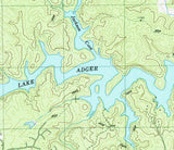 1980 Map of Lake Adger Polk County North Carolina