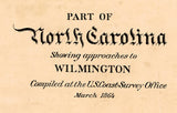 1864 Map of Approaches to Wilmington North Carolina