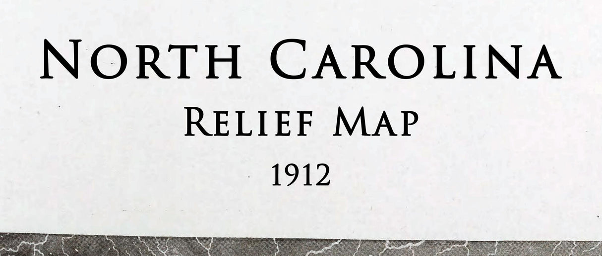 1912 North Carolina Relief Map