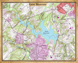 1999 Map of Geist Reservoir Delaware County Pennsylvania