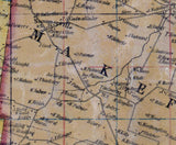 1850 Map of Lower Makefield Township Bucks County Pennsylvania