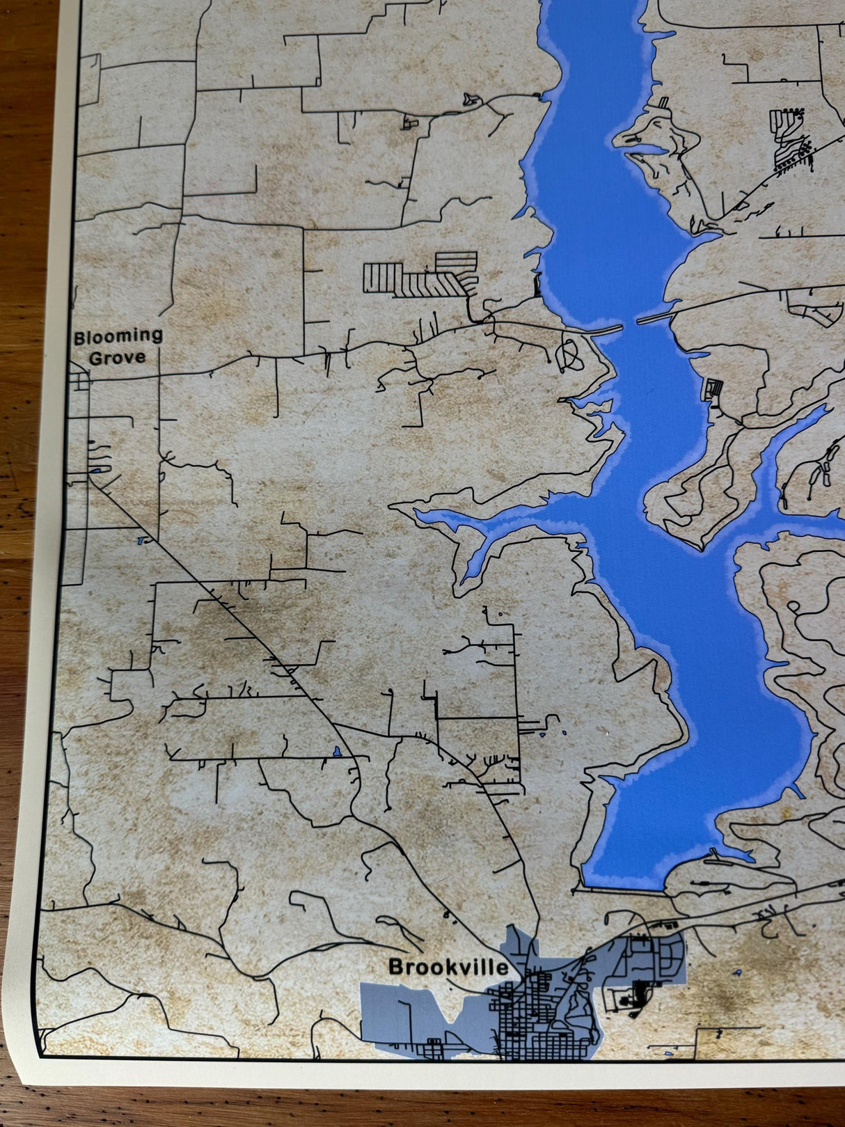 2024 Map of Brookville Lake Franklin County Indiana