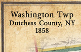 1858 Map of Washington Township Dutchess County New York