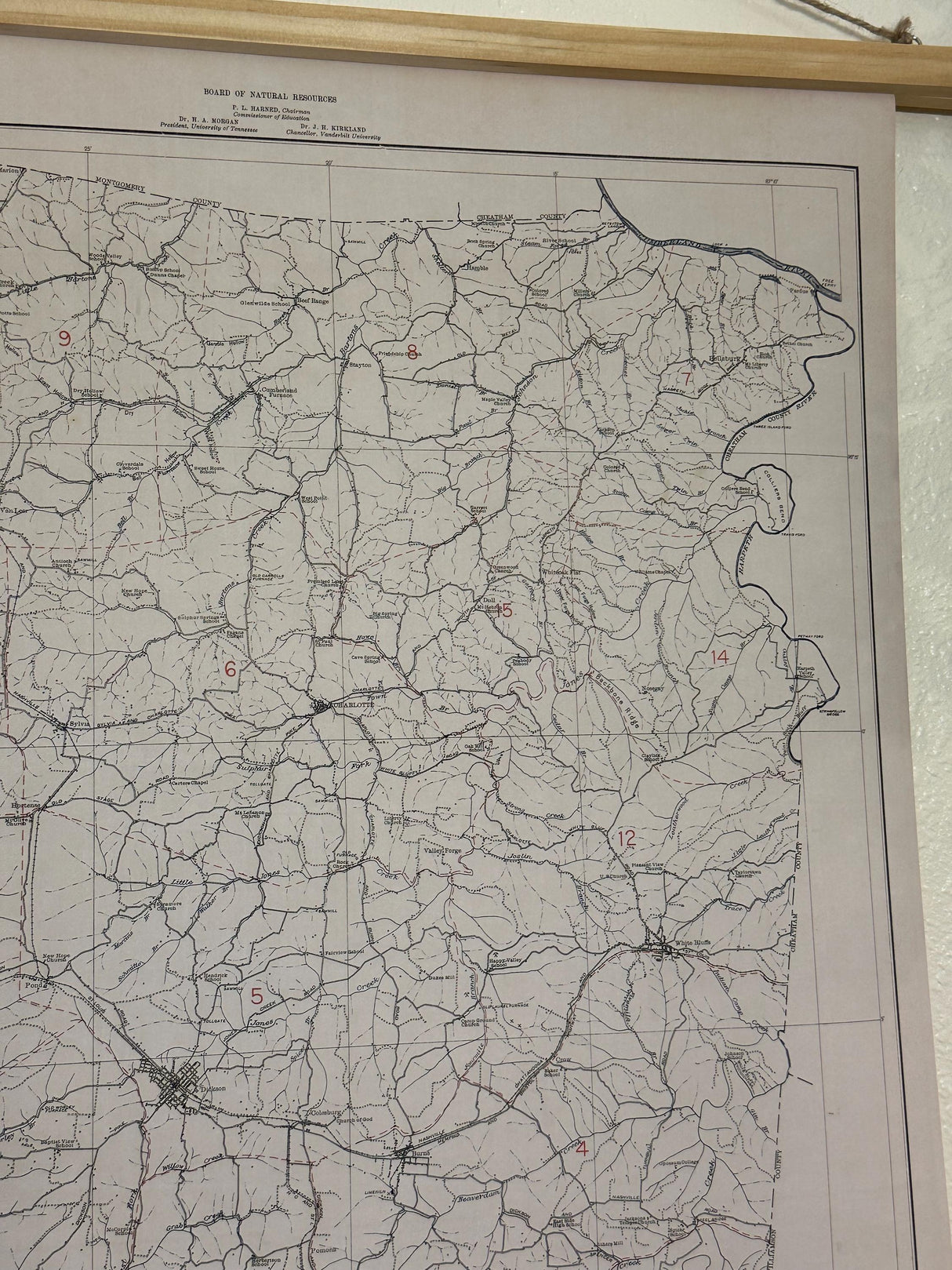 1923 Map of Dickson County Tennessee