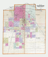 1895 Map of Carthage Jasper County Missouri