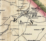 1860 Map of Green Township Sussex County New Jersey