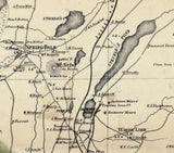 1860 Map of Newton Township Sussex County New Jersey