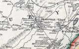 1853 Map of Roxbury Township Morris County New Jersey