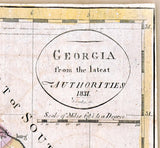 1831 Map of Indian Tribes of Georgia Alabama and Mississippi