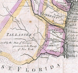 1831 Map of Indian Tribes of Georgia Alabama and Mississippi