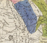 1836 Map of Indian Tribes of North America by Albert Gallatin