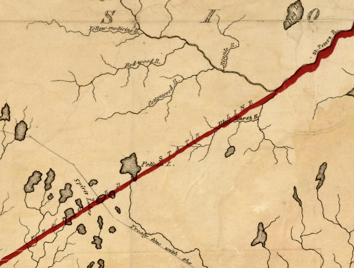 1845 Map of Iowa