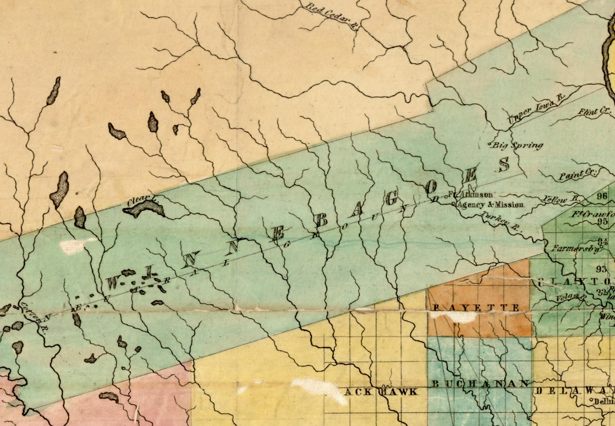 1845 Map of Iowa