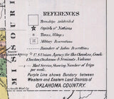 1892 Map of the Indian and Oklahoma Territories