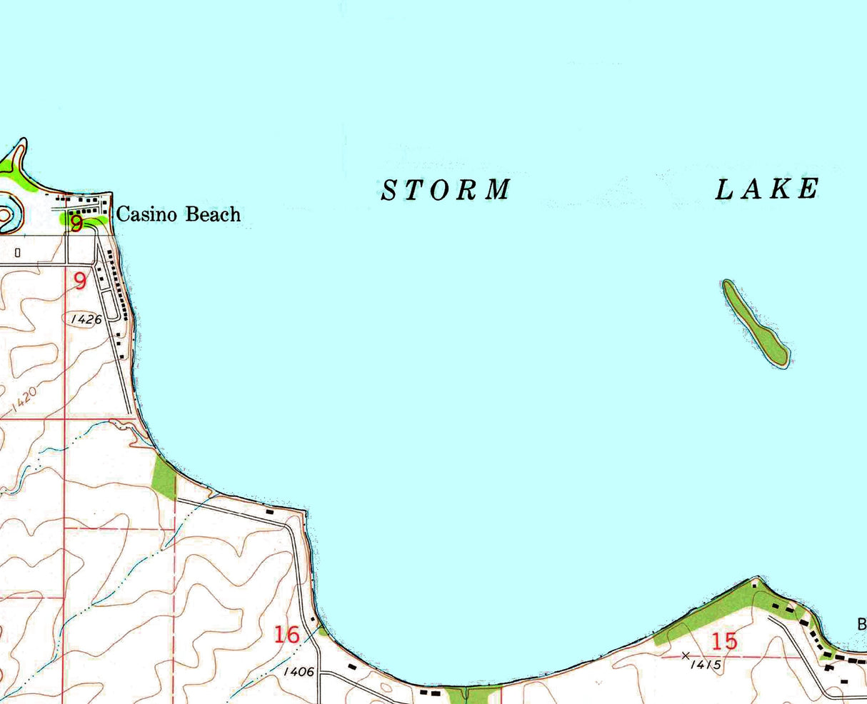 1979 Map of Storm Lake Iowa