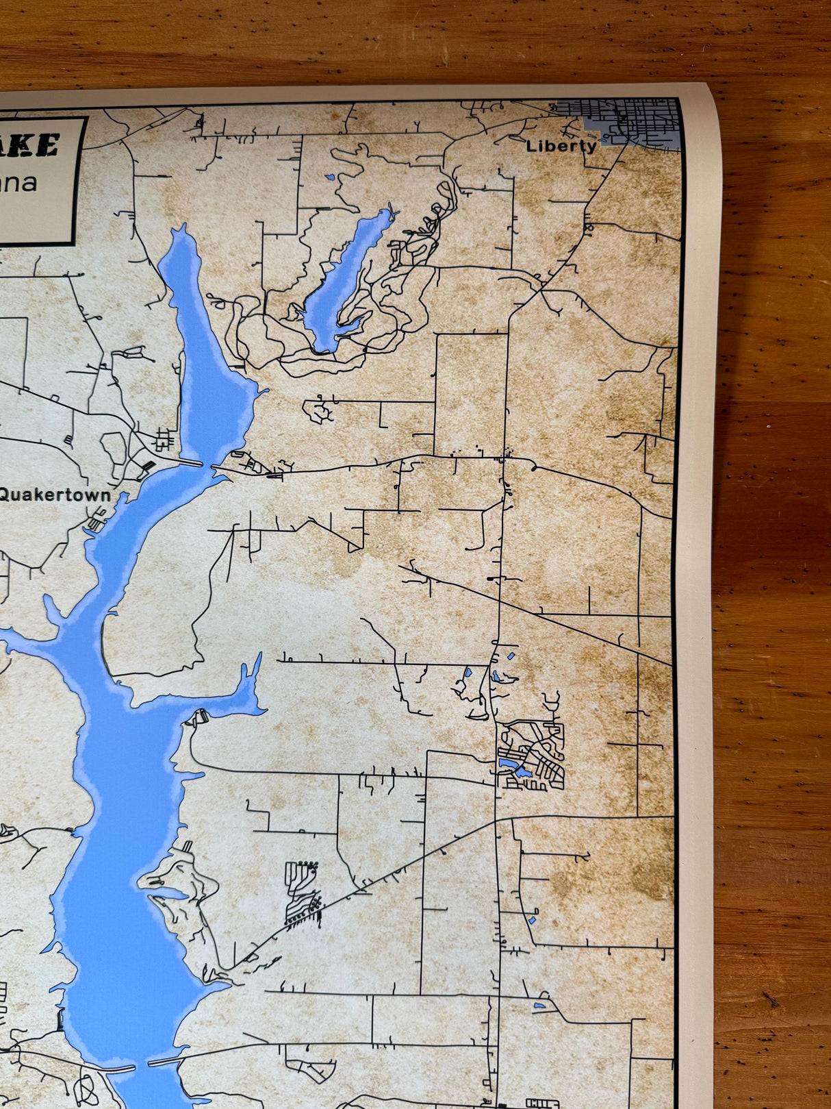 2024 Map of Brookville Lake Franklin County Indiana