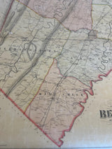 1894 Map of Berkeley County West Virginia Martinsburg