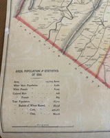 1894 Map of Berkeley County West Virginia Martinsburg