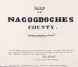 1881 Map of Nacogdoshes County Texas
