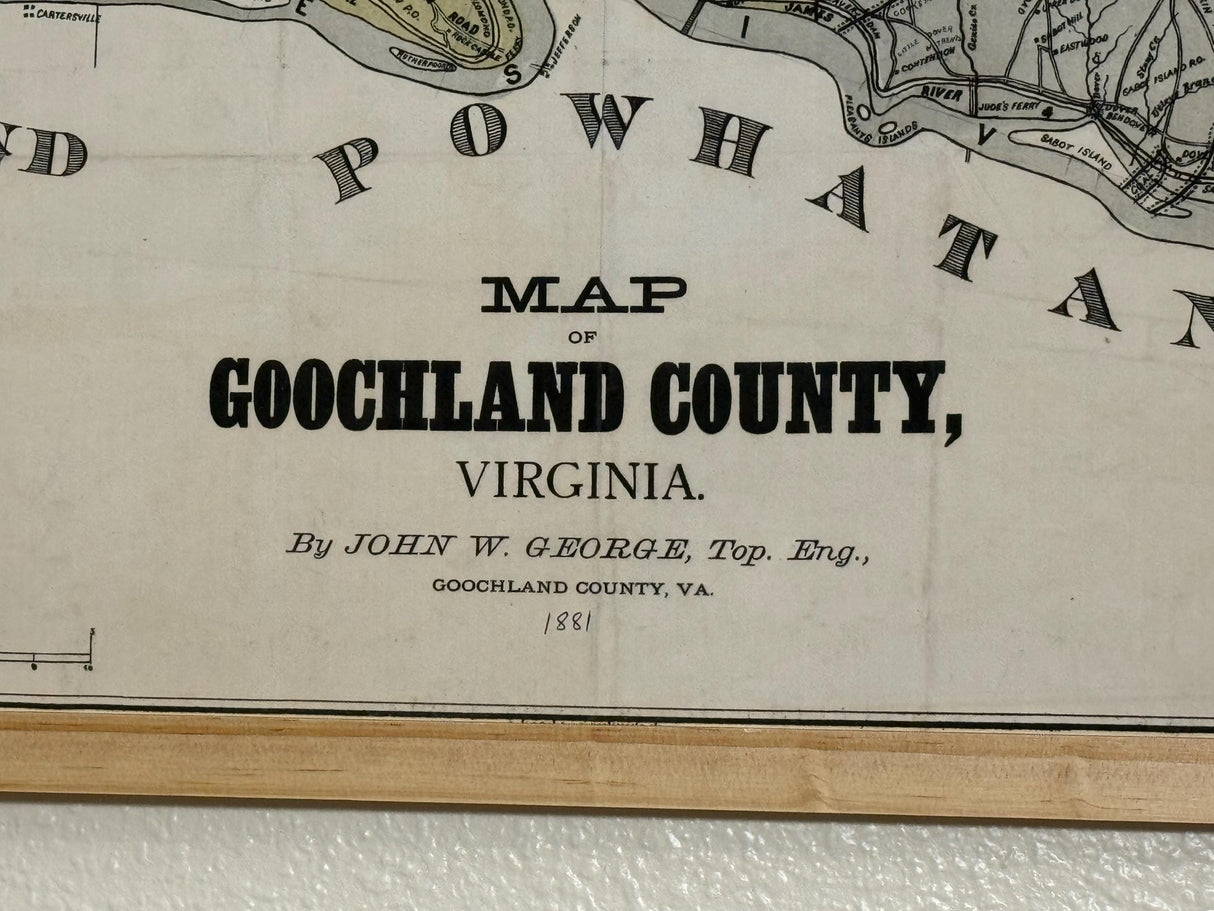 1881 Map of Goochland County Virginia
