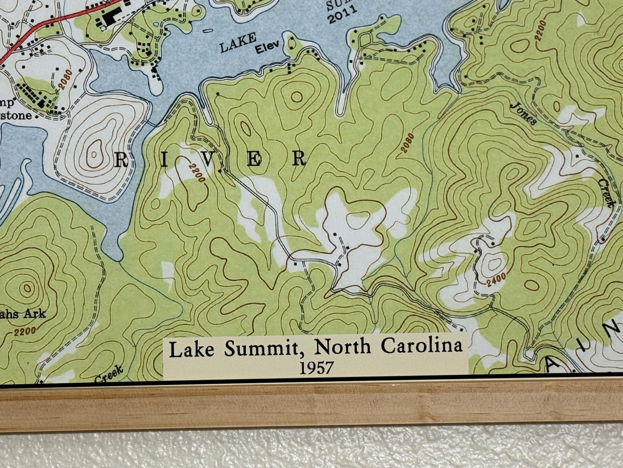 1957 Map of Lake Summit North Carolina