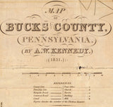 1831 Map of Bucks County Pennsylvania