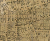 1851 Town Map of Lockport Niagara County New York Genealogy