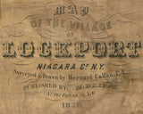 1851 Town Map of Lockport Niagara County New York Genealogy