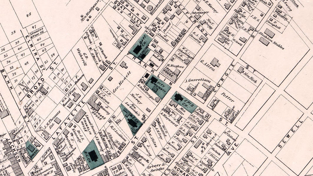 1872 Map of Cape May County New Jersey LARGE 35 x 38 Map