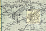 1852 Map of Niagara County New York Lockport Lewiston
