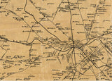 1891 Map of Fayette County Kentucky Lexington