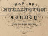 1849 Map of Burlington County New Jersey