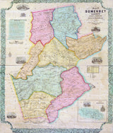1850 Map of Somerset County New Jersey Somerville