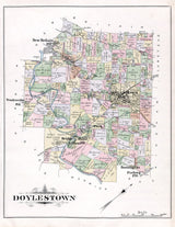 1891 Map of Doylestown Township Bucks County Pennsylvania