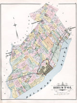 1891 Map of Bristol Township Bucks County Pennsylvania