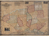 1848 Farm Line Map of Delaware County Pennsylvania from original surveys
