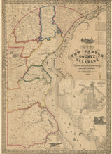 1849 Map of New Castle County Delaware from original surveys