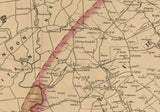 1849 Map of New Castle County Delaware from original surveys