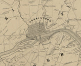 1849 Map of Montgomery County PA from Original Surveys