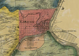 1860 Map of Northampton County Pa from actual surveys Easton Nazareth