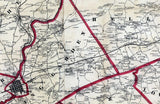 1860 Map of York County Pennsylvania Farm Names