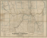 1865 Farm Line Map of Warren County Pa Hunts Improved Map