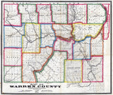 1865 Farm Line Map of Warren County Pa Oil Region