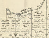 1881 Map of Warren & Forest County Pa Showing Early Land Tracts