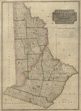 1814 Farm Line Map of Wayne & Pike County Pa